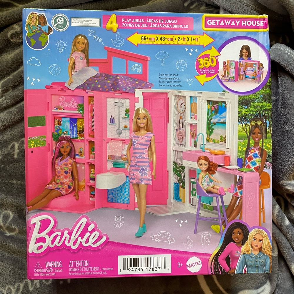 Barbie Dreamhouse Playset with Pink and Purple Accents